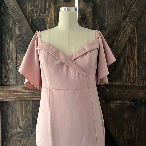Maniju Blush Off the Shoulder Maxi/Formal Dress Sz- - Picture 3 of 13